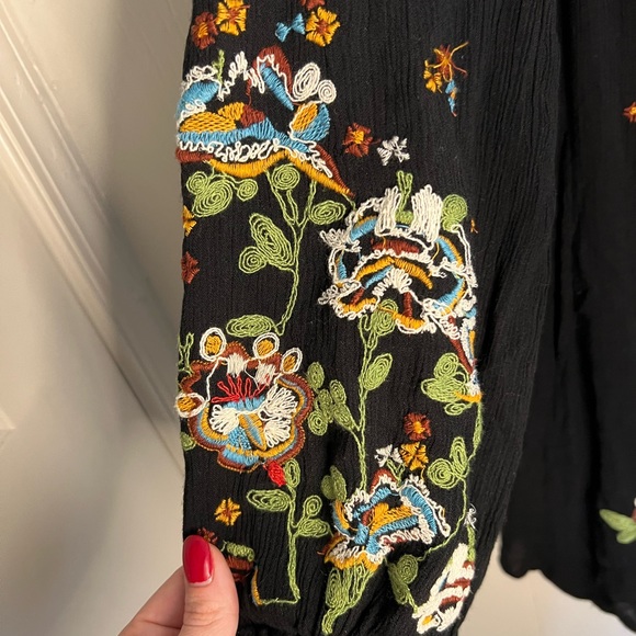 ❌SOLD❌ Free People Oxford Floral Embroidered Mini Dress, Large - Picture 8 of 10